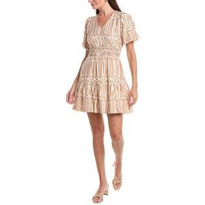 Marion Womens  Printed Mini Dress, White